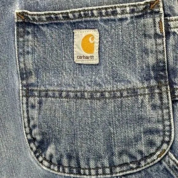 Vintage Carhartt Carpenter Jeans 34x32 Y2K Medium Wash - Picture 6 of 8